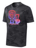 OM Patriots - Cheer Camo Hex Performance SS T-shirt (Red or Iron Grey)