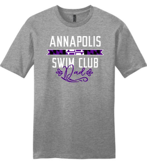 Annapolis Swim Club - Swim Dad Grey District Short Sleeve Shirt
