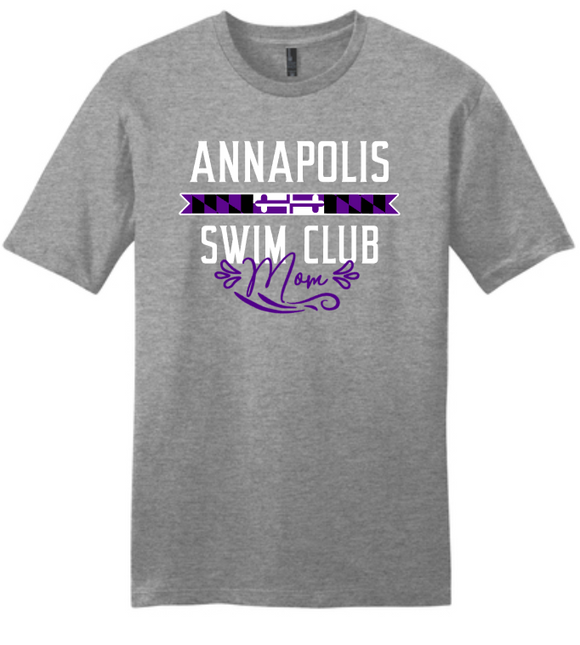 Annapolis Swim Club - Swim Mom Grey District Short Sleeve Shirt
