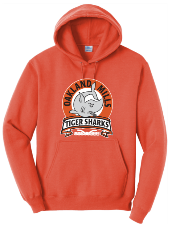Oakland Mills Swim Team - Orange Hoodie Sweatshirt