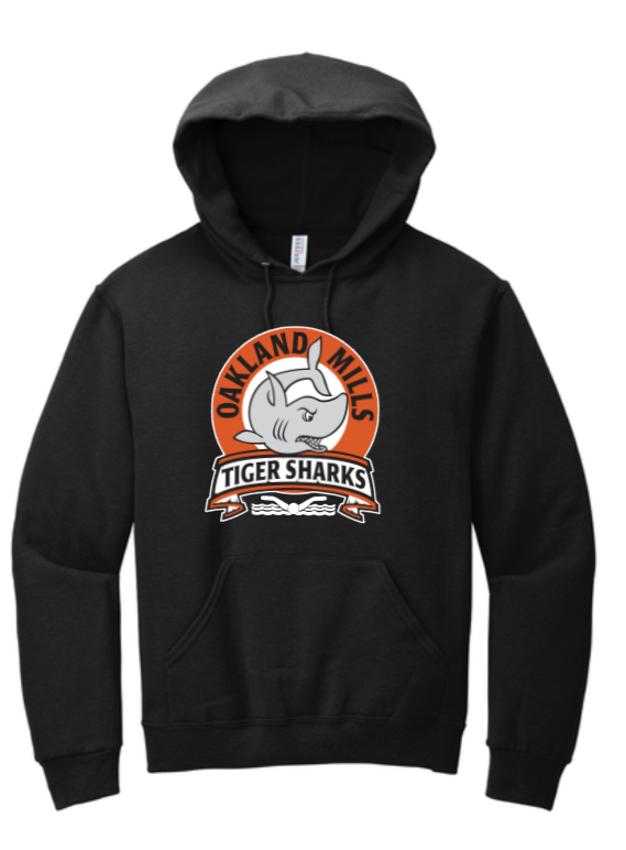 Oakland Mills Swim Team - Black Hoodie Sweatshirt