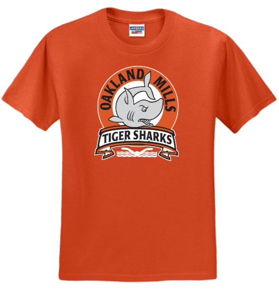 Oakland Mills Swim Team - Orange Short Sleeve Shirt