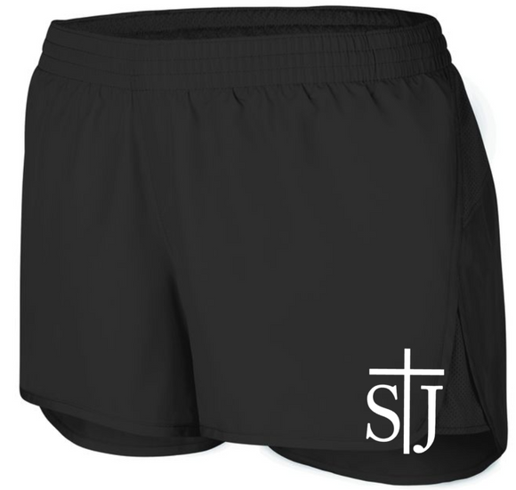 St. Joseph School - Girls Wayfarer Shorts - STJ logo - Black