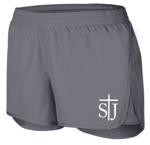 St. Joseph School - Wayfarer Shorts - STJ logo - Grey (Girls Youth or Lady Adult)