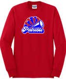 OM Patriots - Patriots Cheer Long Sleeve T Shirt (Red, Black or Grey)