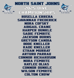 NSJ Diving - 2025 Champs - White Performance Short Sleeve Shirt