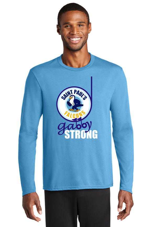 St. Paul - Gabby Strong - Aquatic Blue LS T Shirt (Adult)