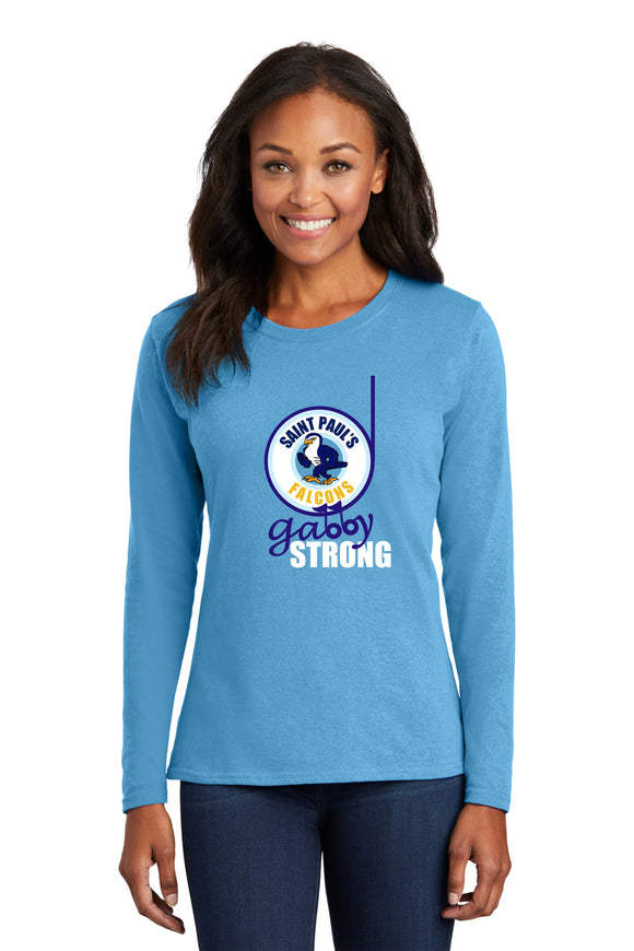 St. Paul - Gabby Strong - Aquatic Blue LS T Shirt (Lady)