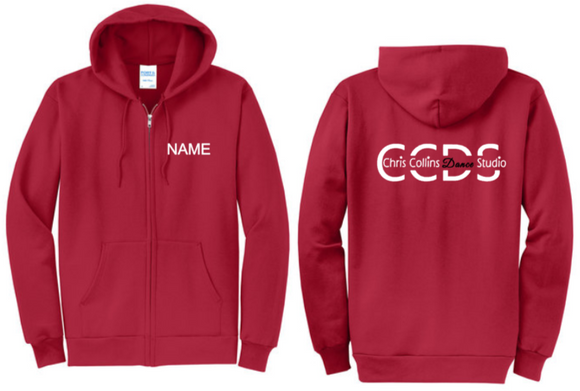CCDS - Full Zip Hoodie (Red or Black)