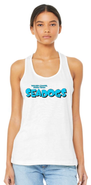 WC Seadogs Swim - Official Ladies Racer Back Tank Tops (Grey or White)