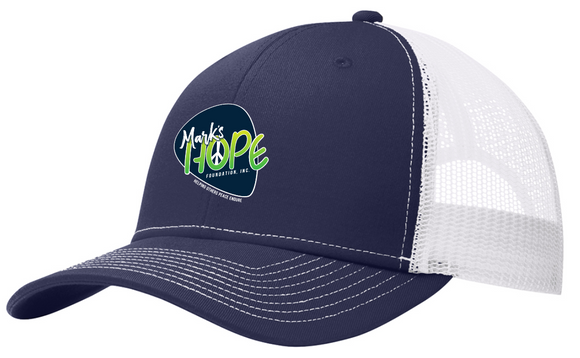 Mark's Hope - Navy Snapback Trucker Hat (Printed)