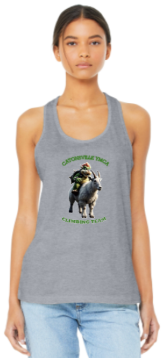 Catonsville Climbing- Grey Racer Back Tank Top