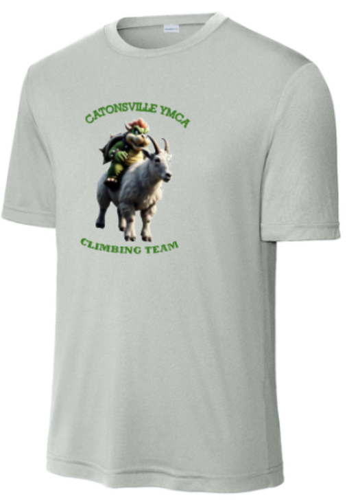 Catonsville Climbing - Grey Performance Short Sleeve Shirt