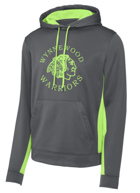 Wynnewood Swim - Smoke / Lime Performance Colorblock Hooded Pullover