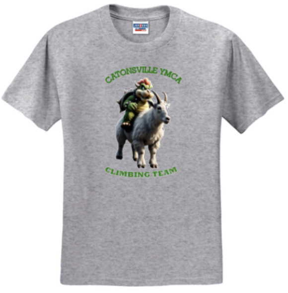 Catonsville Climbing - Grey Cotton Short Sleeve Shirt