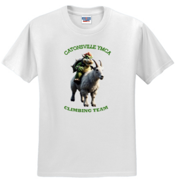 Catonsville Climbing - White Cotton Short Sleeve Shirt