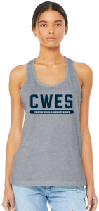 CWES - Letters Grey Racer Back Tank Top