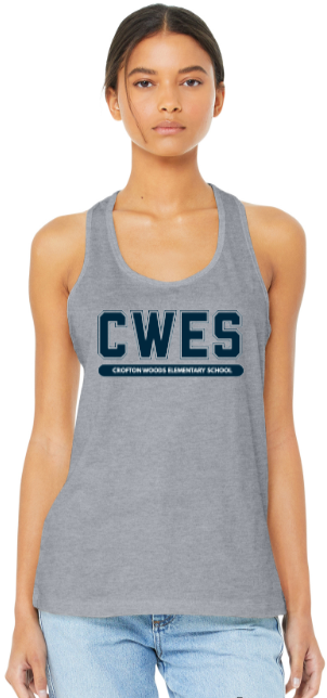 CWES - Letters Grey Racer Back Tank Top