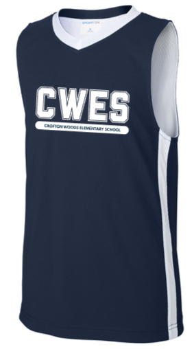 CWES - Letters Navy Blue Rival Basketball Jersey