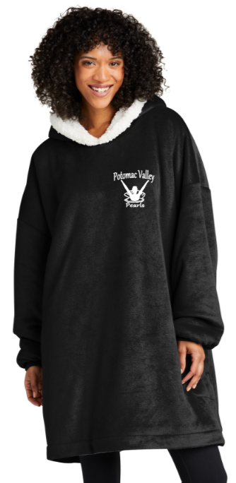 Pearls - Mountain Lodge Wearable Blanket (Black) (EMBROIDERED)