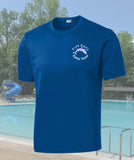 Five Oaks Swim Team - Circle Logo - Short Sleeve Performance T Shirt (Royal Blue or White)