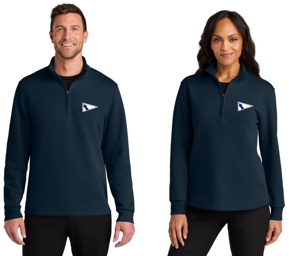 Severn Sailing - Navy Blue Wearever Signature Double Pique 1/4-Zip (Unisex or Lady's) (Embroidered)