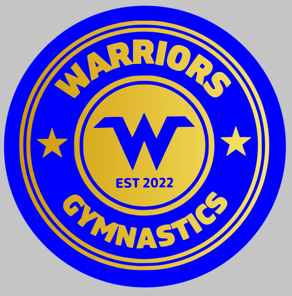 Warriors Gymnastics - Gradient Magnet (4 inches wide)