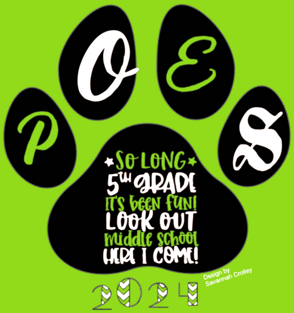 POES 5th Grade Shirts Deposit - 5/10/24 order