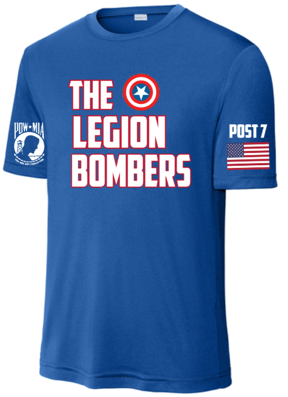 Legion Bombers - Royal Blue Cotton/Poly Blend Short Sleeve Shirt