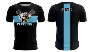 Panthers Lax - SS Sublimated BLACK T Shirt (Youth and Adult)