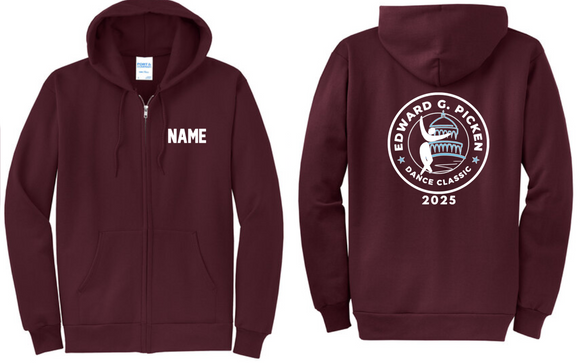 Picken - Full Zip Hoodie Sweatshirt with Personalized Name on Front