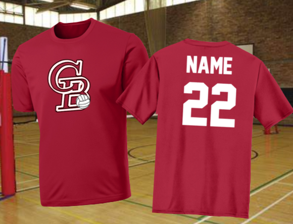 2022 GB Volleyball - Official Cotton/Poly SS T Shirt (Red)
