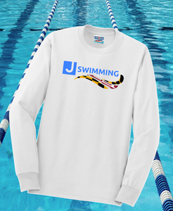 JCC Swimming - Long Sleeve TShirt (WHITE)