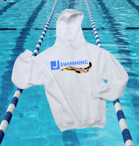 JCC Swimming - Hoodie Sweatshirt (White)