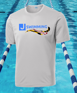 JCC Swimming - Performance Short Sleeve TShirt (GREY)