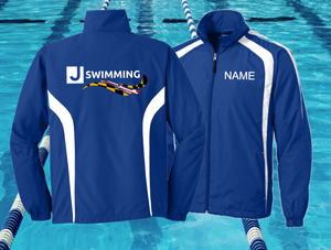 JCC Swimming - Full ZIp Warmup Jacket (ROYAL BLUE)