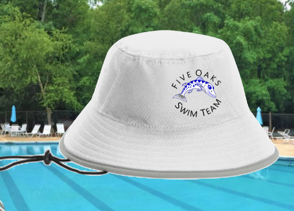 Five Oaks Swim Team - Buck Hat (White)