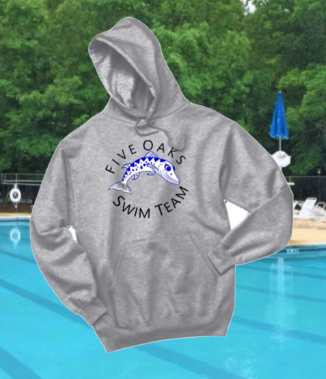 Five Oaks Swim Team - Hoodie Sweatshirt (GREY)