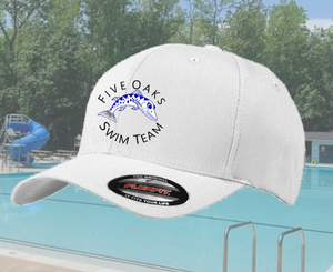 Five Oaks Swim Team - Baseball Hat (White)