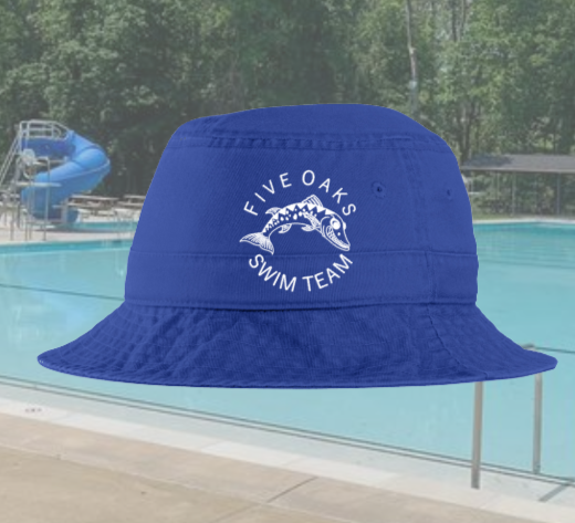Five Oaks Swim Team - Port Authority Value Bucket Hat (Royal Blue or White)