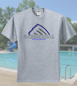 Five Oaks Swim Team - Barracuda Logo - Cotton / Poly Blend (Sports Grey)