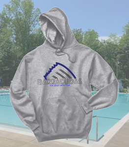 Five Oaks Swim Team - Barracuda Logo - Hoodie Sweatshirt (Sports Grey)