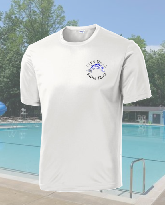 Five Oaks Swim Team - Barracuda Logo - Short Sleeve Performance T Five Oaks Swim Team - Barracuda Logo - Short Sleeve Performance T