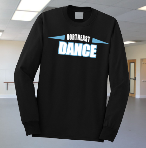 NMS Outlined Letters Dance Long Sleeve TShirt