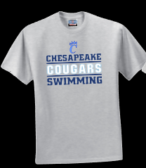 Chesapeake High School Swim Team Official - Short Sleeve T Shirt