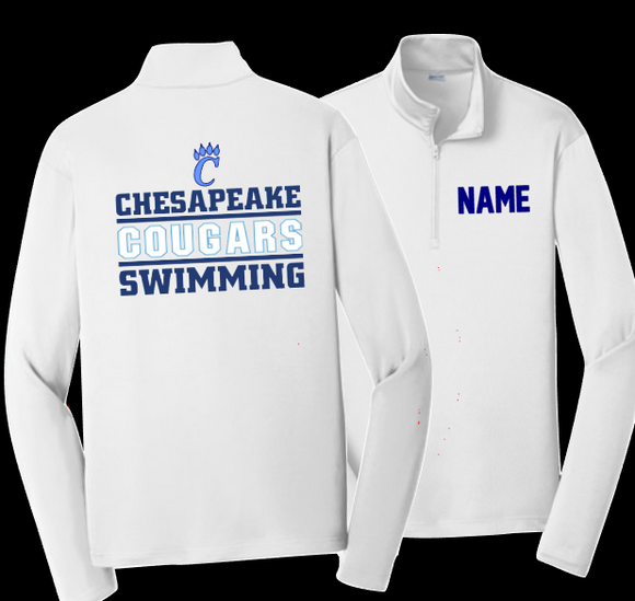 Chesapeake High School Swim Team Official - 1/4 Zip Pullover