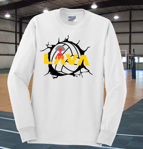 LAVA  Volleyball Burst - Long Sleeve TShirt (Blended)