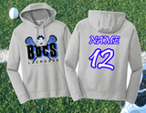 BUCS LAX - Silver Hoodie (Pink or Blue design)