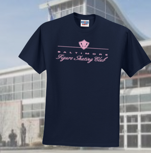 BFSC - Club Short Sleeve Unisex T-Shirt (NAVY BLUE WITH PINK)