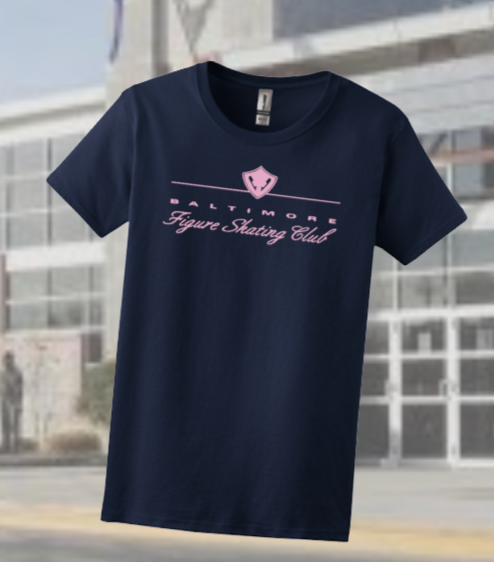BFSC - Club Short Sleeve Lady T-Shirt (NAVY BLUE WITH PINK)